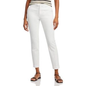 NWT ATM Slim Cropped Twill Ankle Pants in Chalk